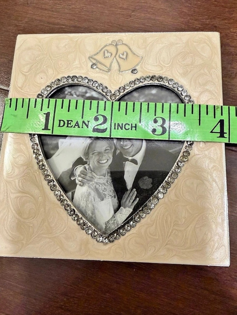 Ross Heart-Shaped Rhinestone Picture Frame - Picture 2 of 5